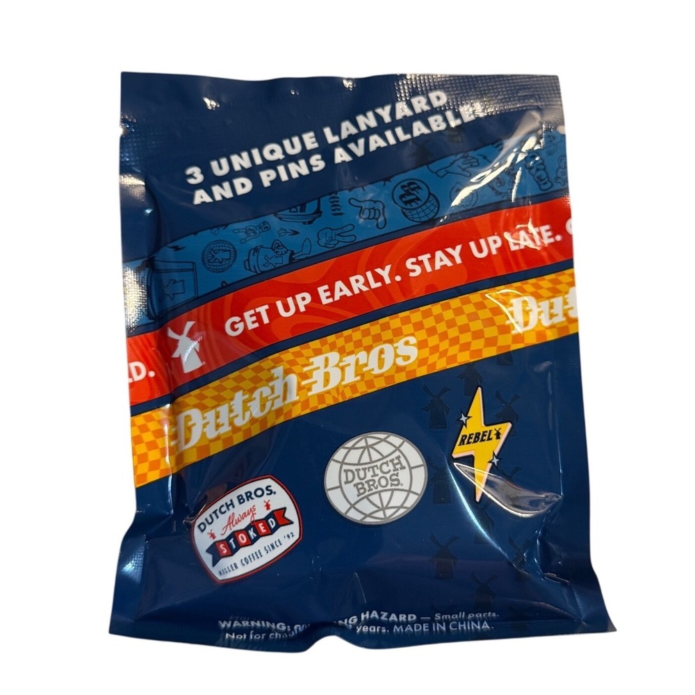 Dutch Bros Coffee Mystery Lanyard‎ and Pin Set Sealed Blind Bag June 25 Release